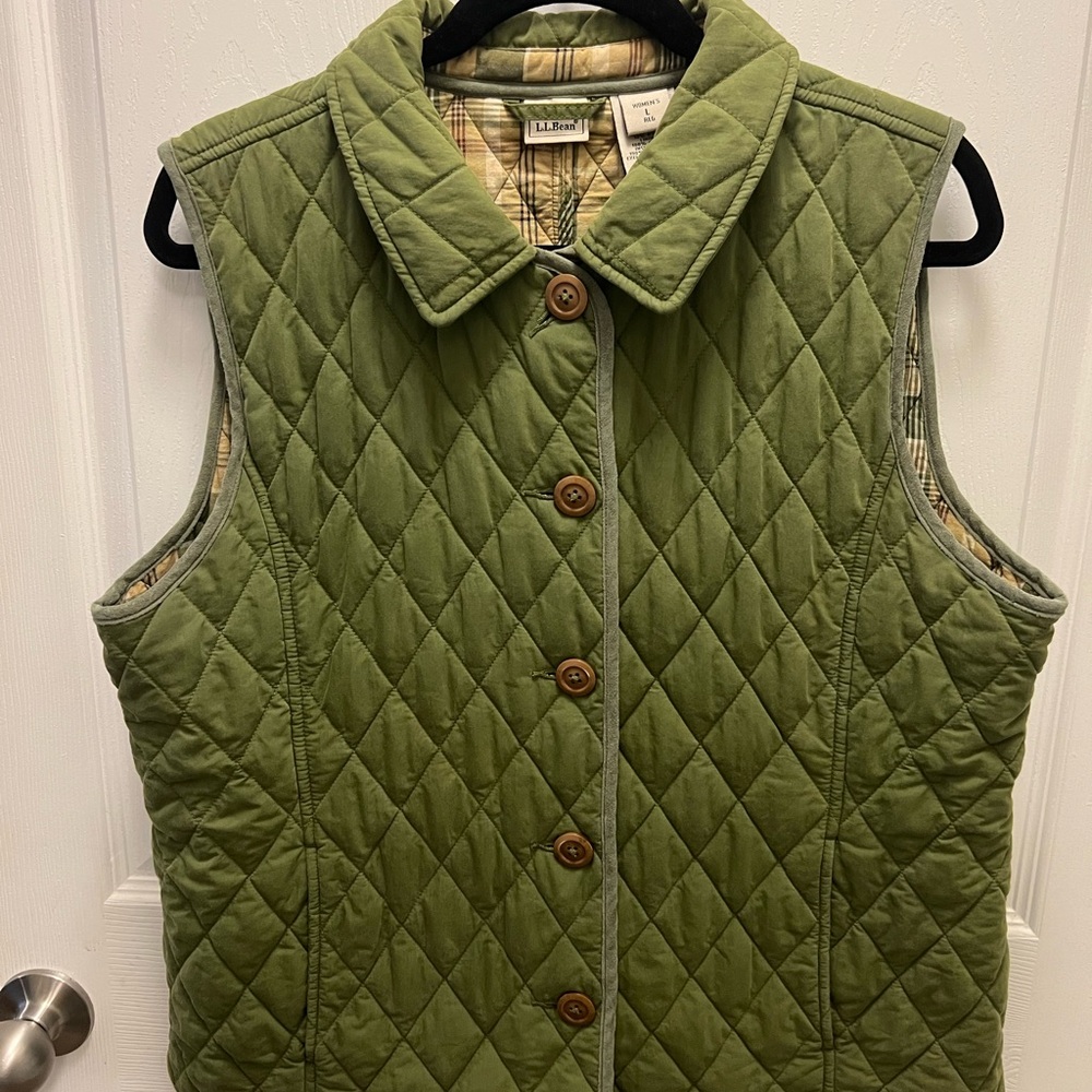 L.L. Bean Green Quilted Vest
